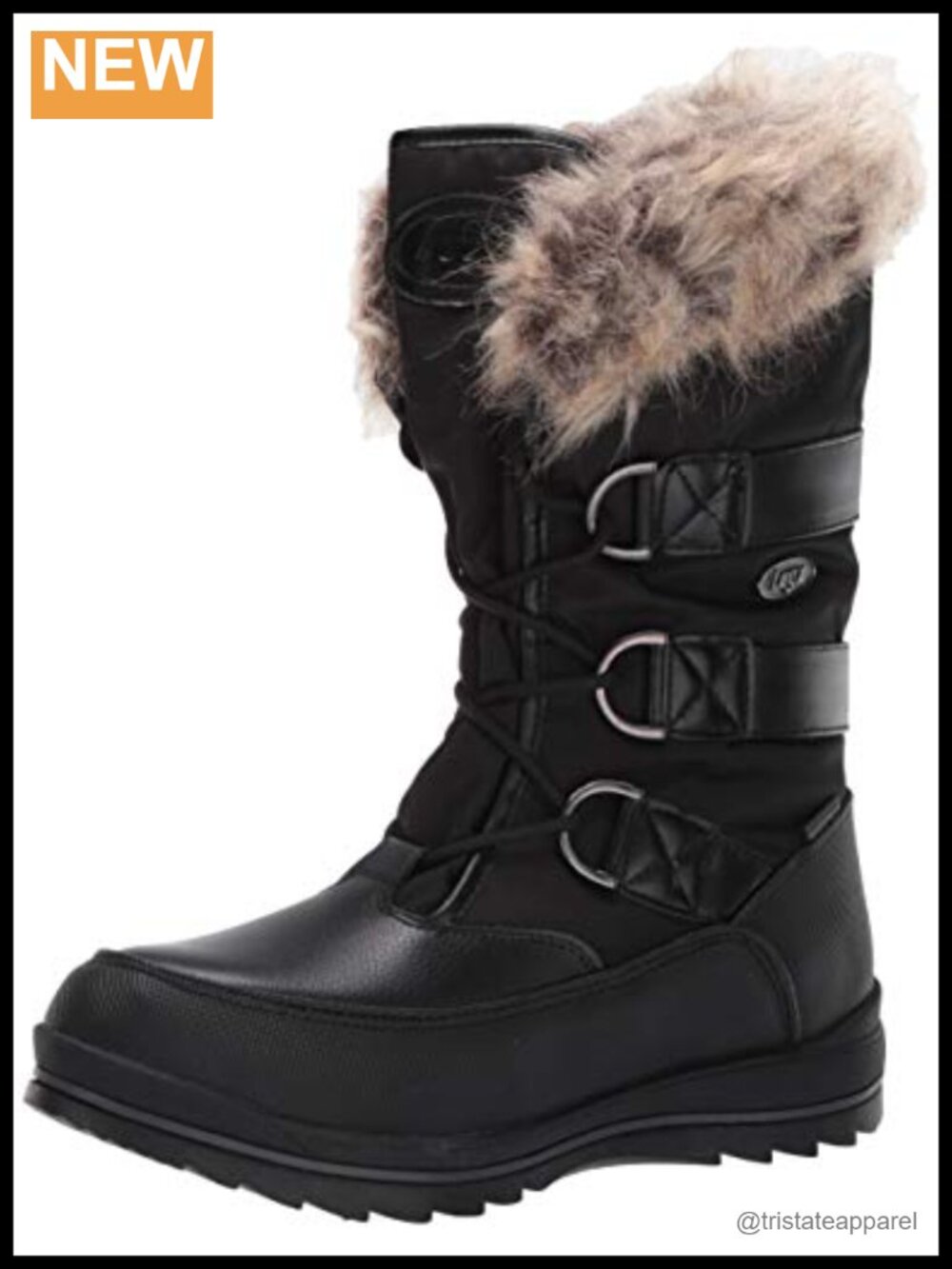 Lugz Women's Faux Fur Mid-Calf Chukka Boot with Padded Insole